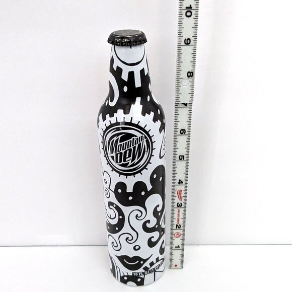 Mountain Dew Green Label Art Aluminum Soda Bottles, Empty Bottles, Set of Three - Picture 11 of 16